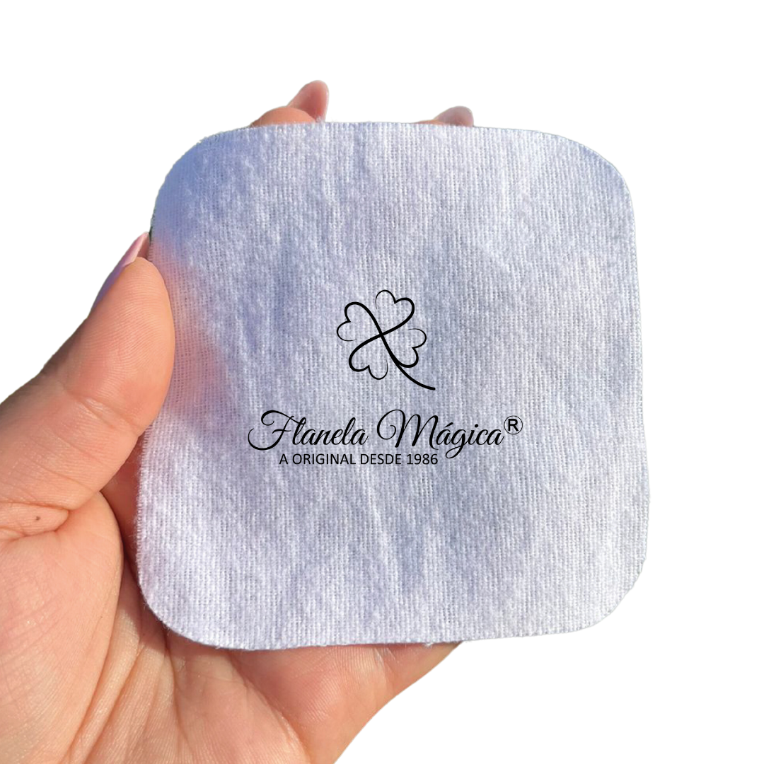 1000 unidades com Logo da Flanela Mágica® | Baby P 9x9 cm