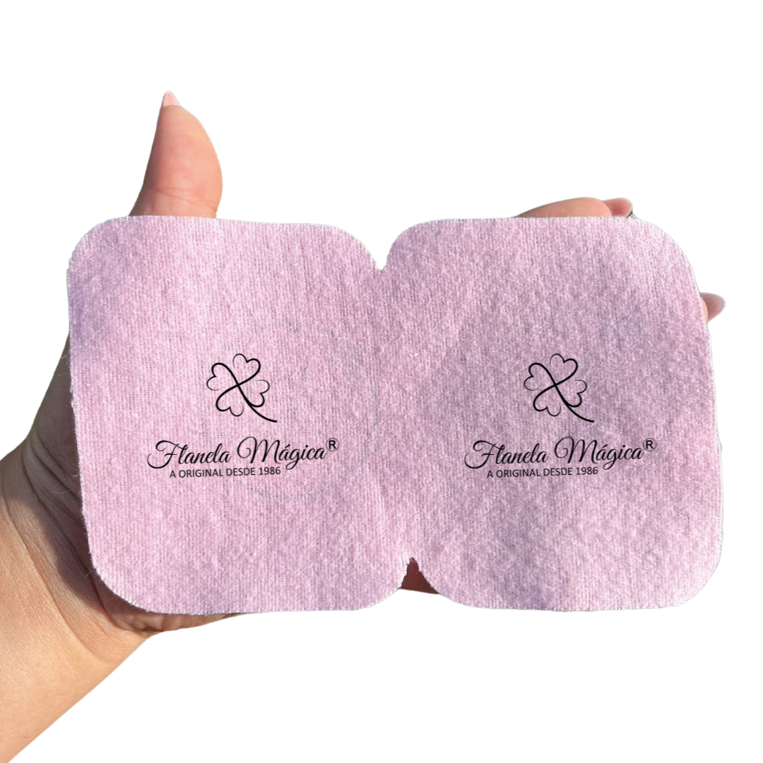 250 unidades com Logo da Flanela Mágica® | Dupla 10x16 cm