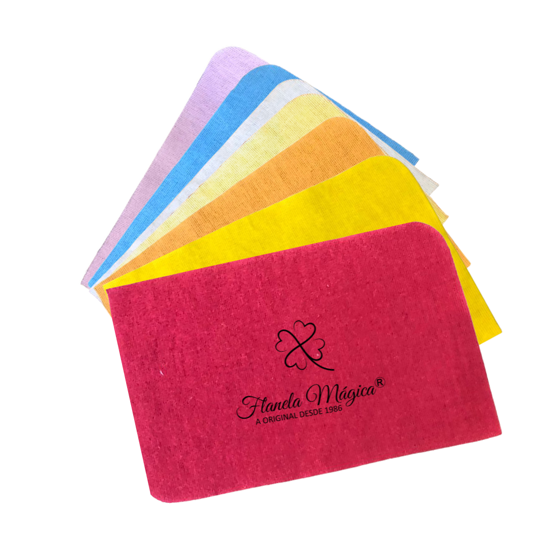 1000 unidades com Logo da Flanela Mágica® | Folha 10x16 cm