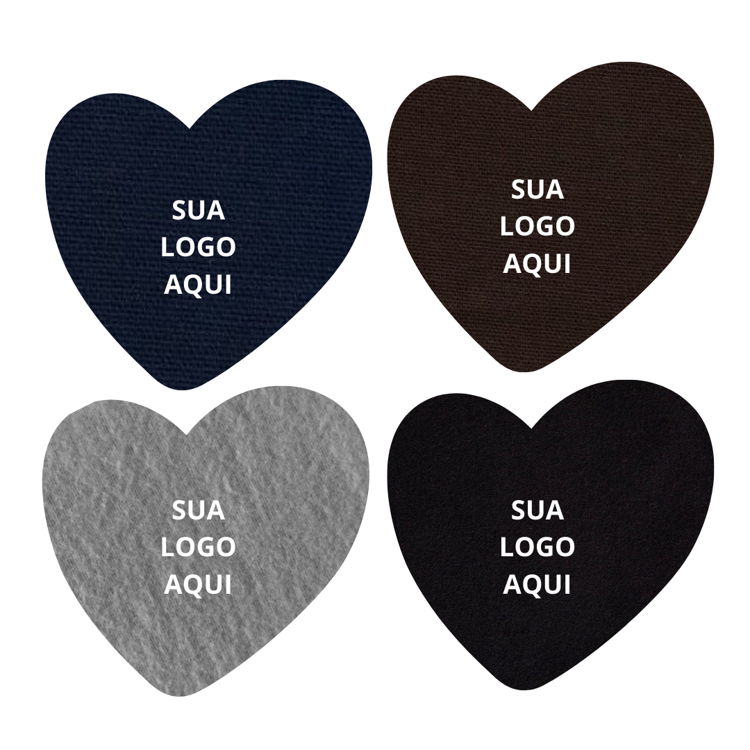1000 unidades Personalizadas Premium | Coração 10x9,5 cm