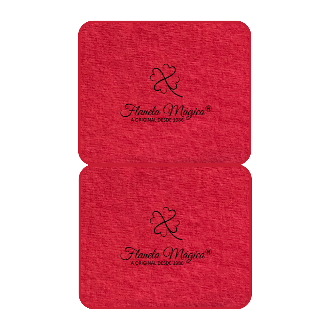 250 unidades com Logo da Flanela Mágica® | Dupla 10x16 cm