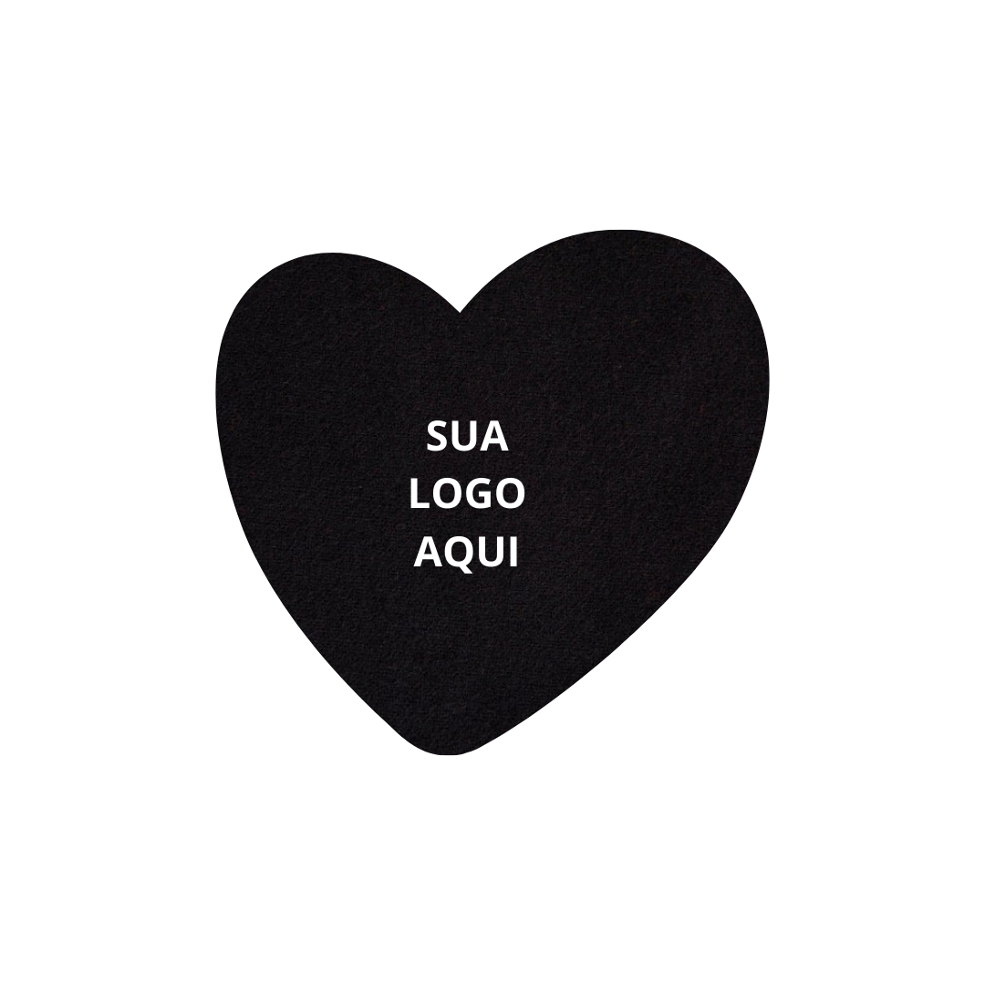 1000 unidades Personalizadas Premium | Coração 10x9,5 cm