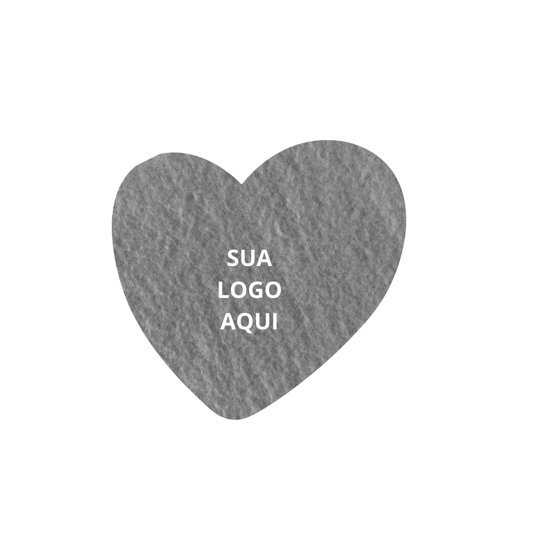 1000 unidades Personalizadas Premium | Coração 10x9,5 cm