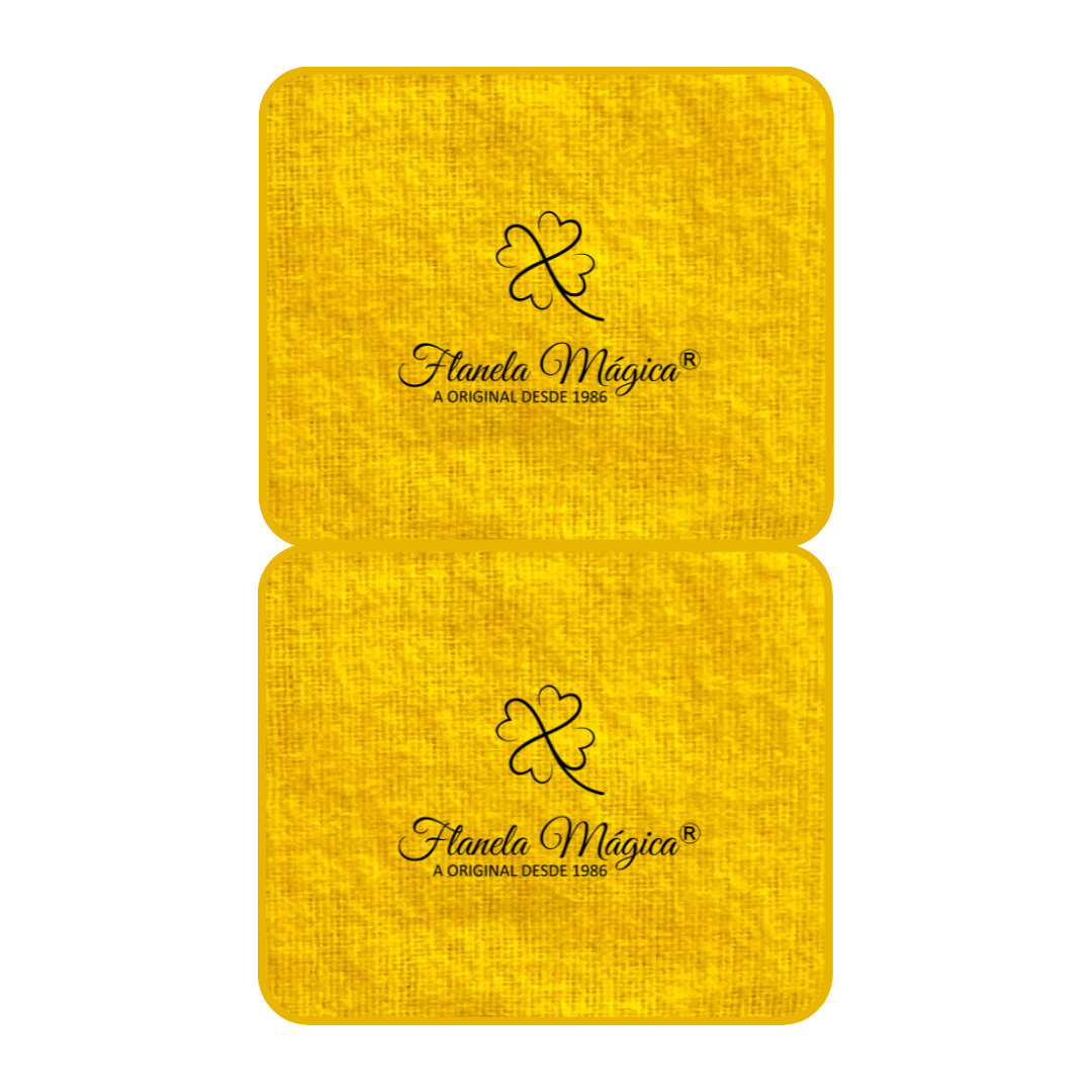 250 unidades com Logo da Flanela Mágica® | Dupla 10x16 cm