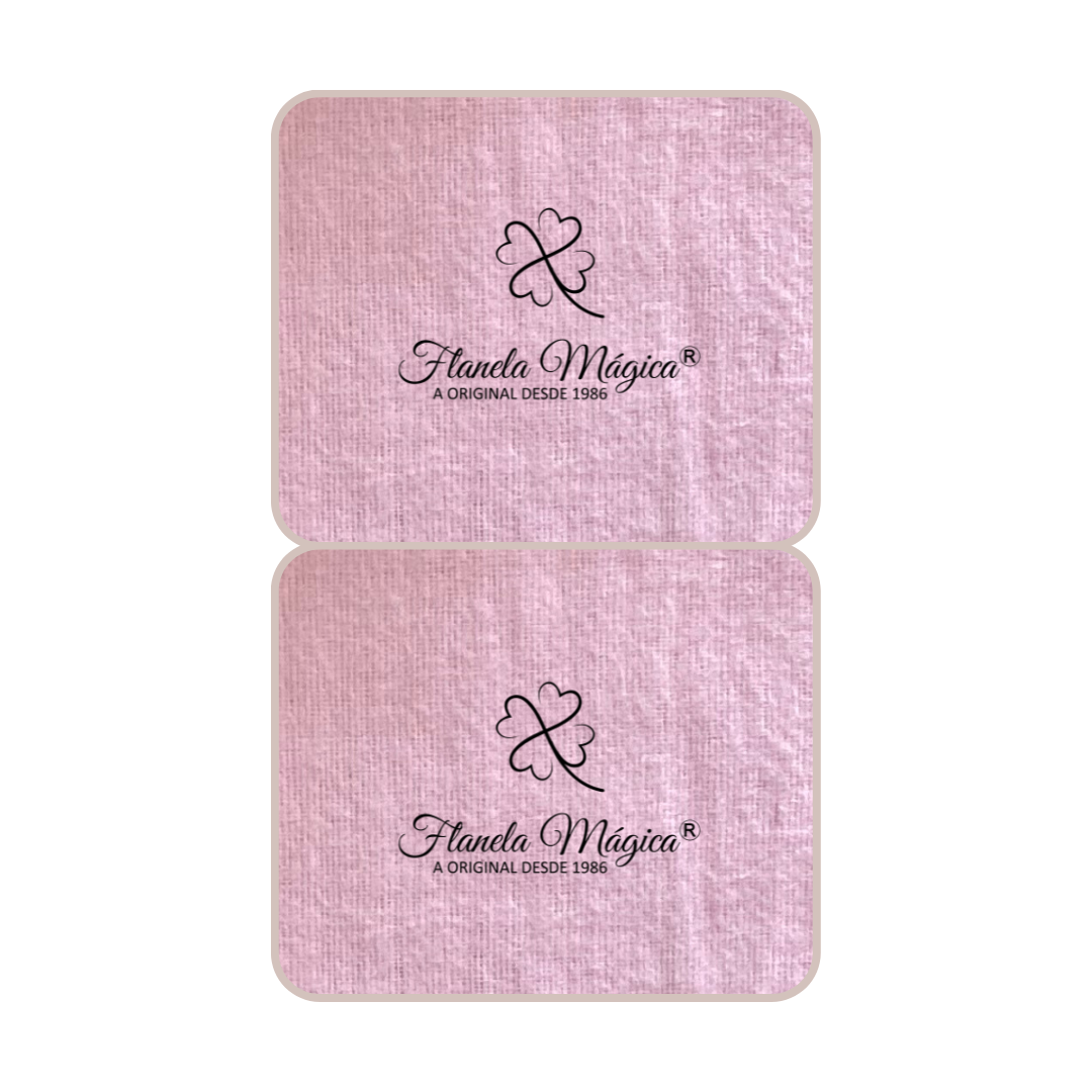250 unidades com Logo da Flanela Mágica® | Dupla 10x16 cm