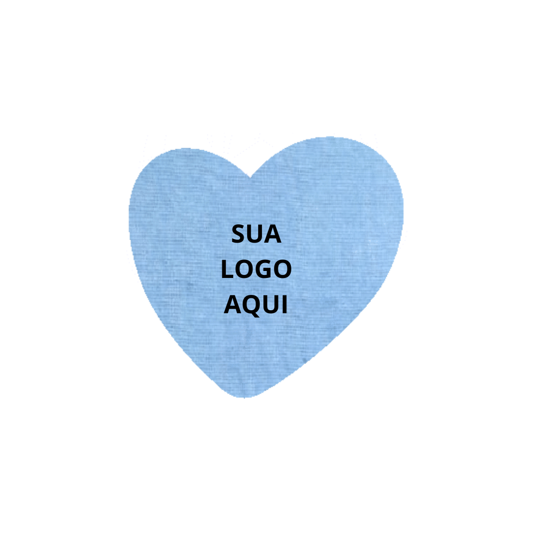 250 unidades Personalizadas | Coração 10x9,5 cm