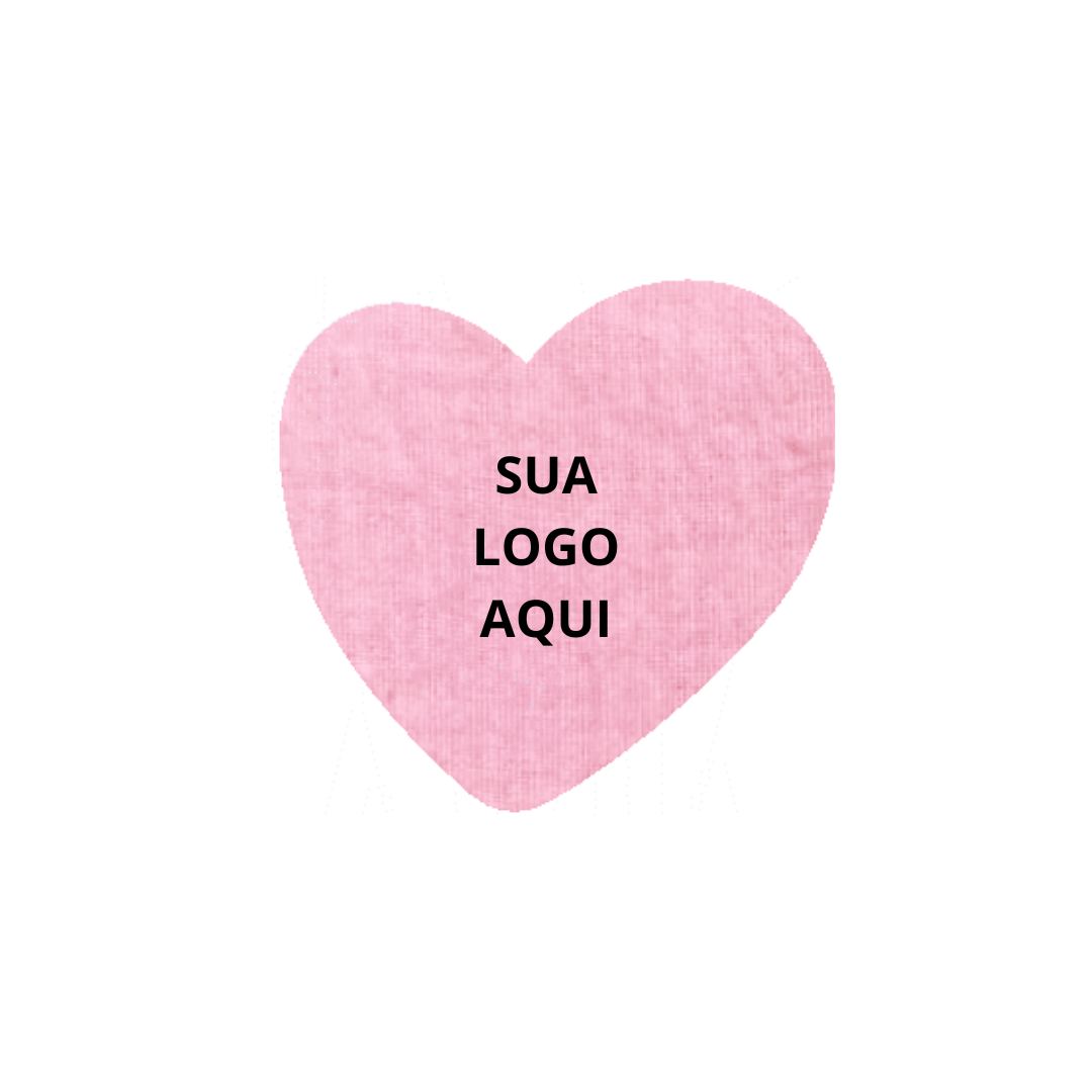 250 unidades Personalizadas | Coração 10x9,5 cm