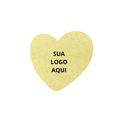 1000 unidades Personalizadas | Coração 10x9,5 cm