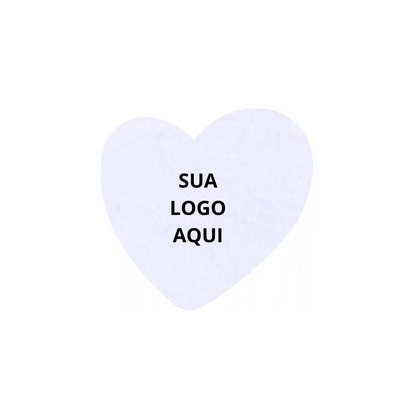 1000 unidades Personalizadas | Coração 10x9,5 cm