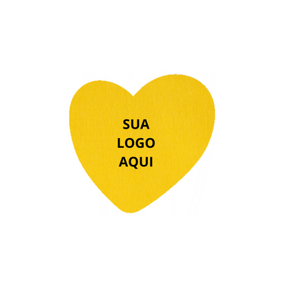 1000 unidades Personalizadas | Coração 10x9,5 cm