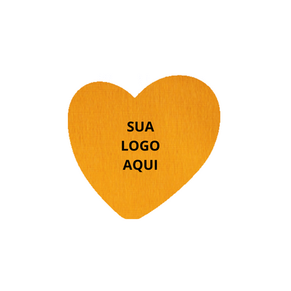 1000 unidades Personalizadas | Coração 10x9,5 cm