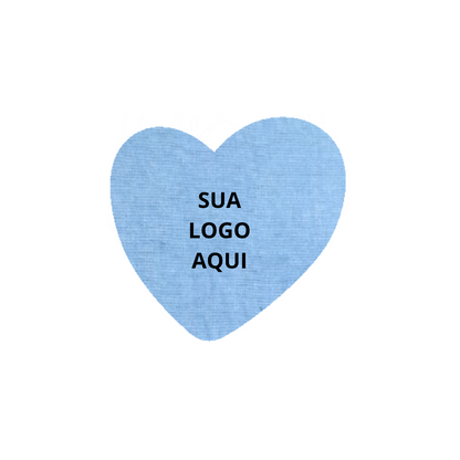 1000 unidades Personalizadas | Coração 10x9,5 cm