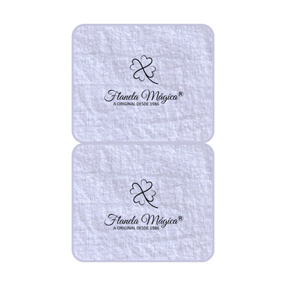 250 unidades com Logo da Flanela Mágica® | Dupla 10x16 cm
