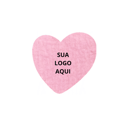 1000 unidades Personalizadas | Coração 10x9,5 cm