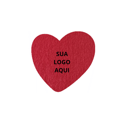 1000 unidades Personalizadas | Coração 10x9,5 cm